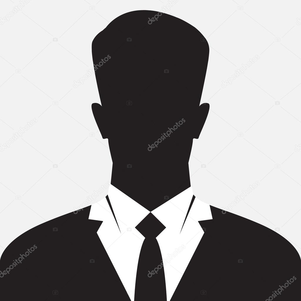 Businessman silhouette avatar profile icon