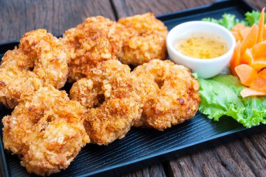 Tay gıda, kızarmış karides pasta