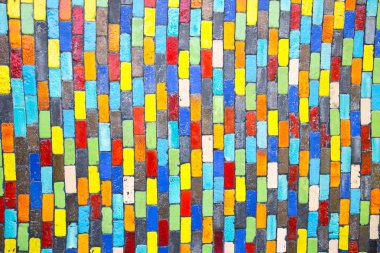 Renkli tuğla duvar arkaplanı