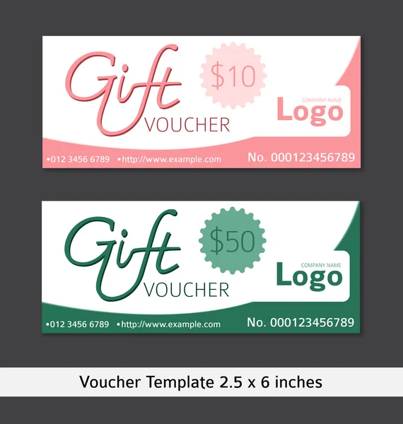 Gift voucher template. clean and modern style — Stock Vector
