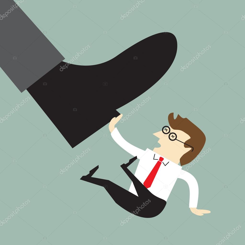 Under pressure, Concept of oppressed by the boss Stock Vector Image by  ©comzeal #90510404