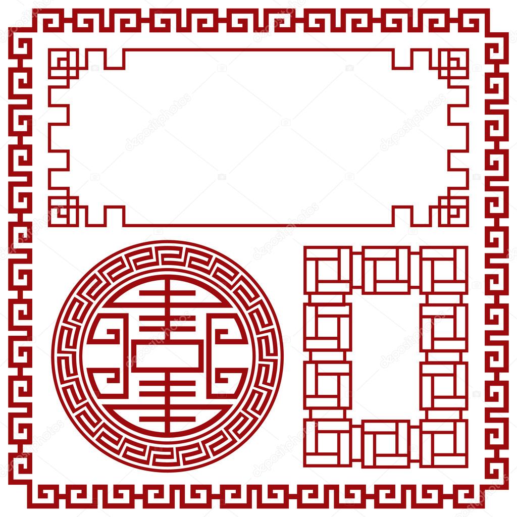 Chinese border, Chinese decorative frame