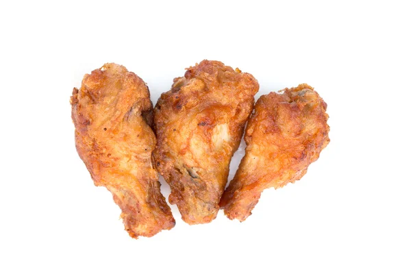 Fried chicken on white background — Stock Photo, Image