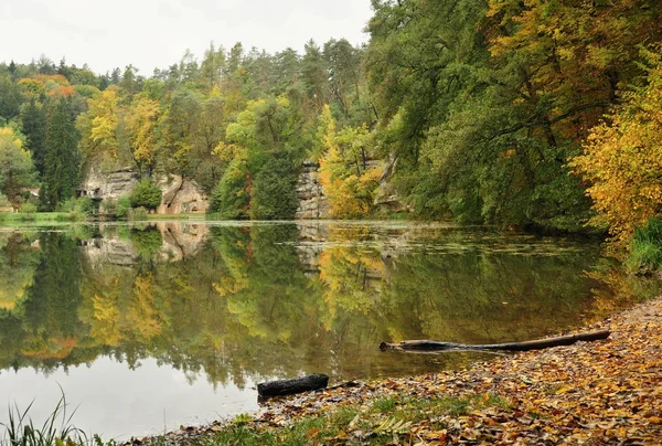 Χρώμα φθινόπωρο λίμνη — Φωτογραφία Αρχείου