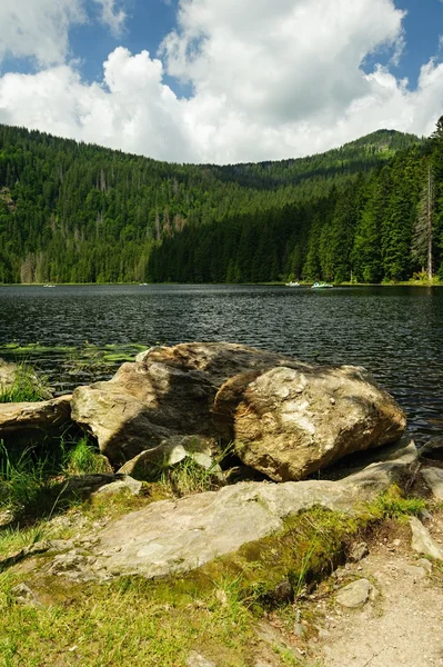 Горное озеро Сумавы — стоковое фото