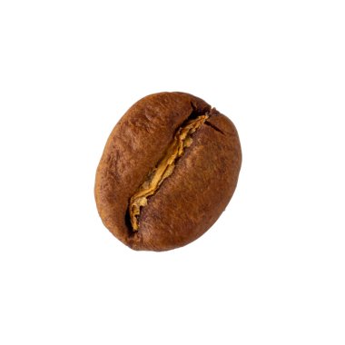 Bir kavrulmuş kahve çekirdeği.