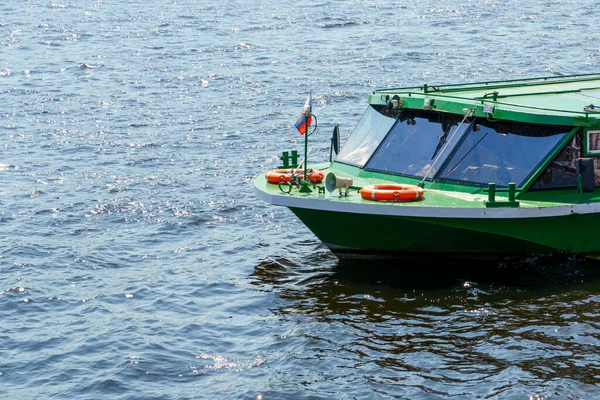 Wide Bow Waterbus Tourist Excursions Neva River Petersburg — Stock Photo, Image