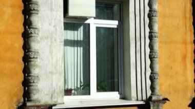 Pencere dekorasyon Stalins imparatorluk tarzı eski Sovyet sembolleri