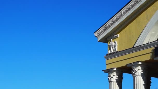 Part of classical theater roof — Stock Video