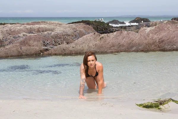 Hermosa belleza de playa — Foto de Stock