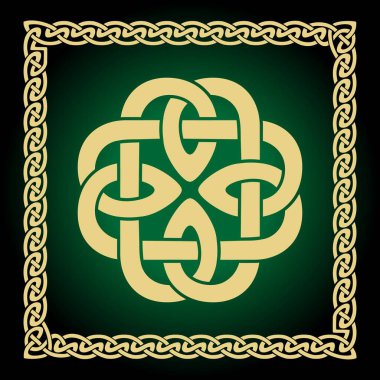 Dövmelerde ve tasarımlarda kullanılacak Kelt Düğümleri desenleri. Vektör illüstrasyonu