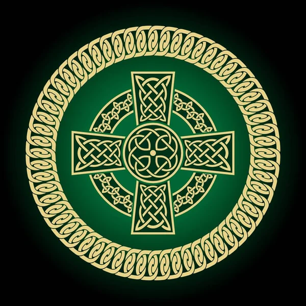 Illustration Vectorielle Croix Celtique Symbole Celtique Très Détaillé Avec Tradition — Image vectorielle