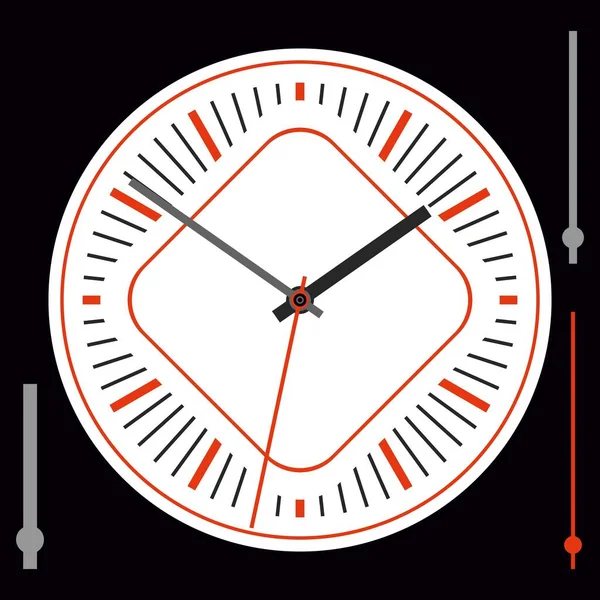 Вінтажний годинник зі стрілками. Векторні ілюстрації — стоковий вектор