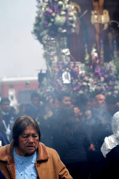 Señor de los Milagros Trujillo - Perú Octubre Mes Morado — стокове фото