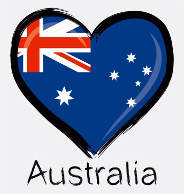 Grunge aşk Avustralya bayrağı