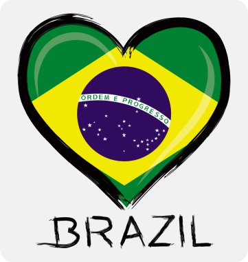 Brezilya grunge bayrak seviyorum