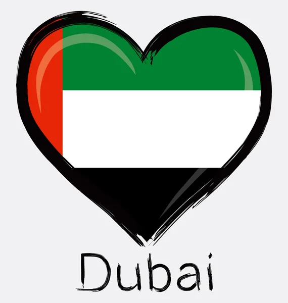 Amour Émirats arabes unis drapeau grunge Vecteur En Vente