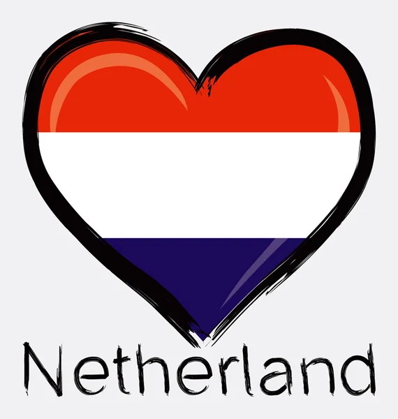 Love Pays-Bas drapeau grunge Illustrations De Stock Libres De Droits