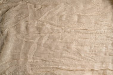Fildişi nötr kumaş kumaş şablonu üst görünüm. Yüksek kalite fotoğraf