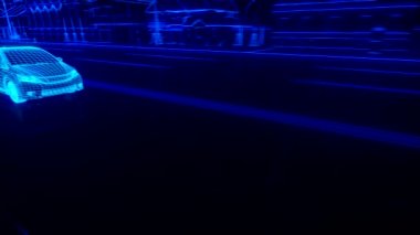 Şehir otomobili tel kafes görünümü - kavramsal