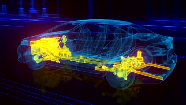 Transmisión del motor del coche — Vídeos de Stock