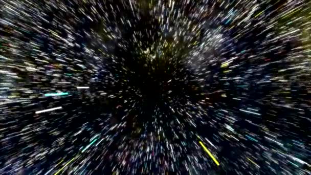 Tunnel astratto di tunnel di wormhole di colore — Video Stock