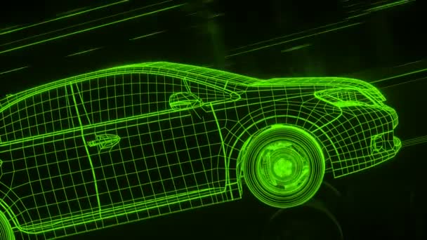 Unhide car - 3d rendering — Stock Video