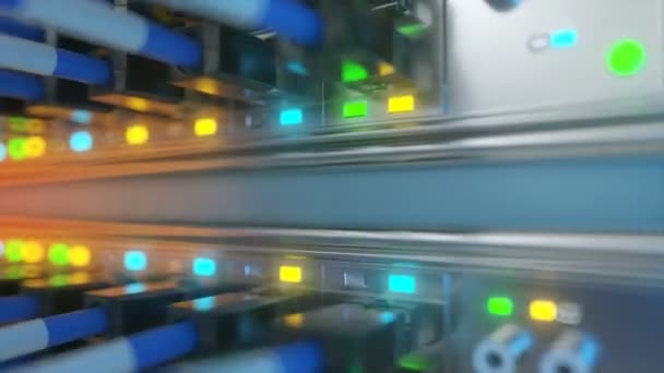 Server kamer lus klaar animatie 3D-rendering — Stockvideo