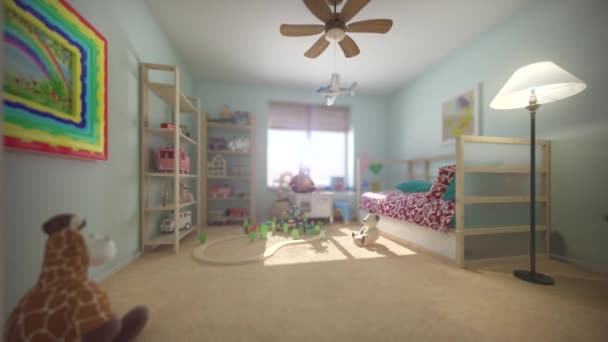 Habitación infantil interior — Vídeo de stock