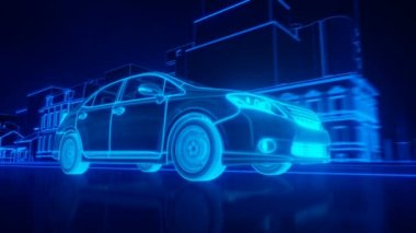 Şehir otomobili tel kafes görünümü - kavramsal