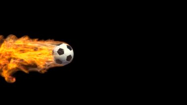 Animasyonlu futbol topu yanıyor