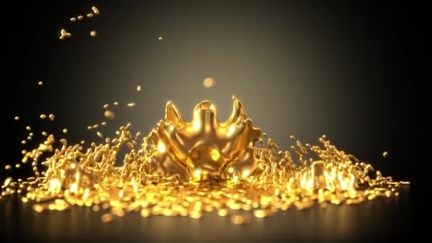 Animované zlata dropletu převede znak dolaru