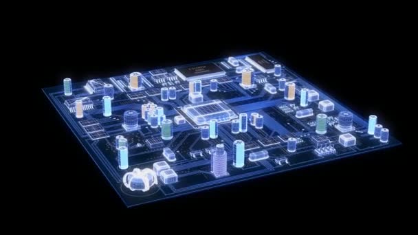 Animación en bucle continuo de un tablero electrónico — Vídeo de stock