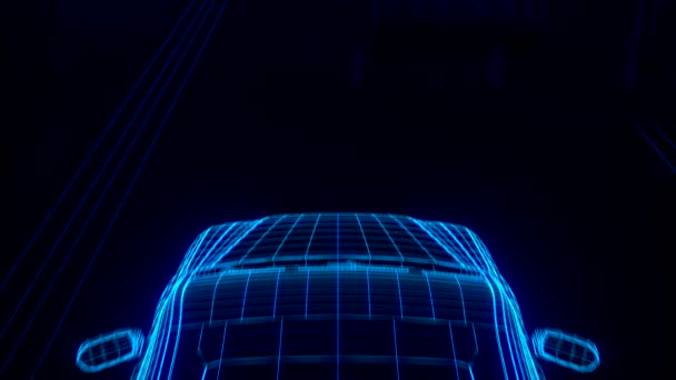 Abstract 3d animatie van de auto — Stockvideo
