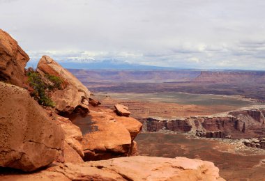 Canyonlands Ulusal Parkı, Utah, ABD 'deki manzara manzarası