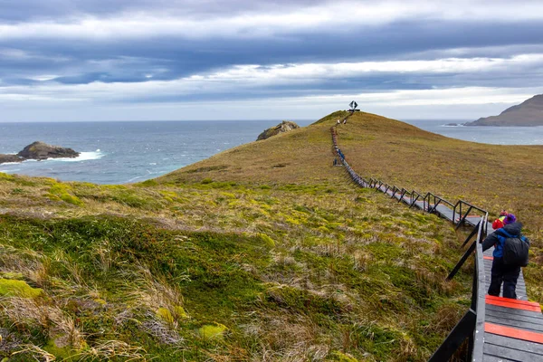 Antarktika - Aralık 05, 2017. Horn Burnu Adası 'ndaki Cape Horn Anıt Heykeli Güney Amerika' nın Şili 'deki en güney noktası.