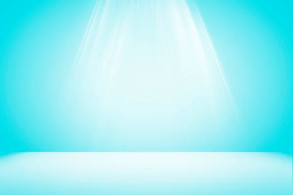 Sala Espacio Vacía Fondo Degradado Azul Con Efecto Iluminación Del — Foto de Stock