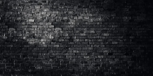 Rustic Black Brick Wall Grunge Texture Background — Stock Photo, Image