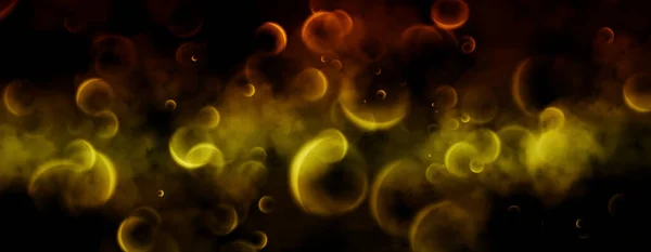 Arka Planda Bokeh Duman Olan Altın Işıklandırma Efektinin Soyut Görüntüsü — Stok fotoğraf