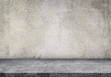 Ekran ürünü için alçı beton grunge doku arka planının boş uzay stüdyo odası.