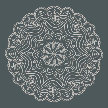 Çiçek Mandala süslemeli el ilanı. Vektör oryantal tasarımı