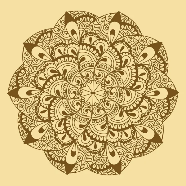 Flyer Floral Mandala Ornaments Inglés Diseño Oriental Vectorial — Archivo Imágenes Vectoriales