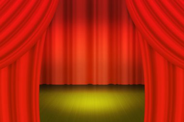 Red Cloth Curtain Background