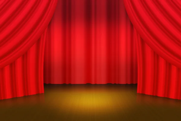 Red Curtain Stage Background — Stock Photo, Image