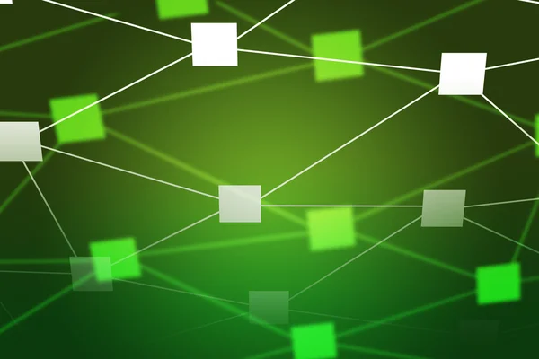 Green Synapse Network Backdrop — 图库照片