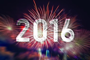 Yeni yıl 2016 havai fişek