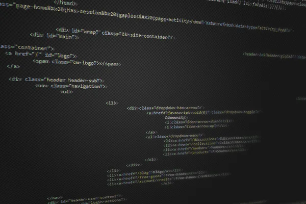 Pozadí Kódu Internetu Html — Stock fotografie