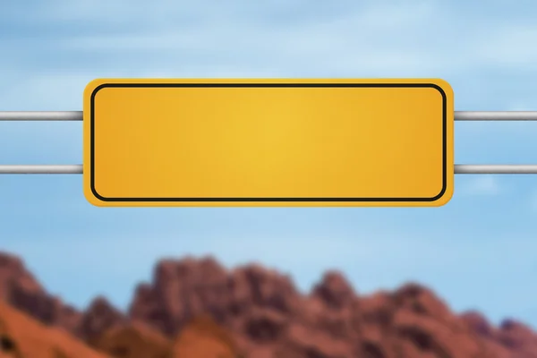 Yellow Blank Road Sign — Stock Photo, Image