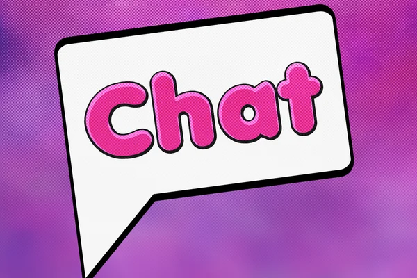 Chat Comic Discorso Bolla — Foto Stock