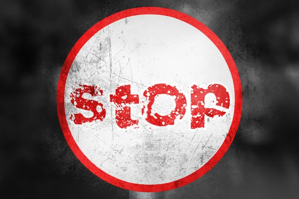 Stop Signe Grunge Arrière Plan — Photo